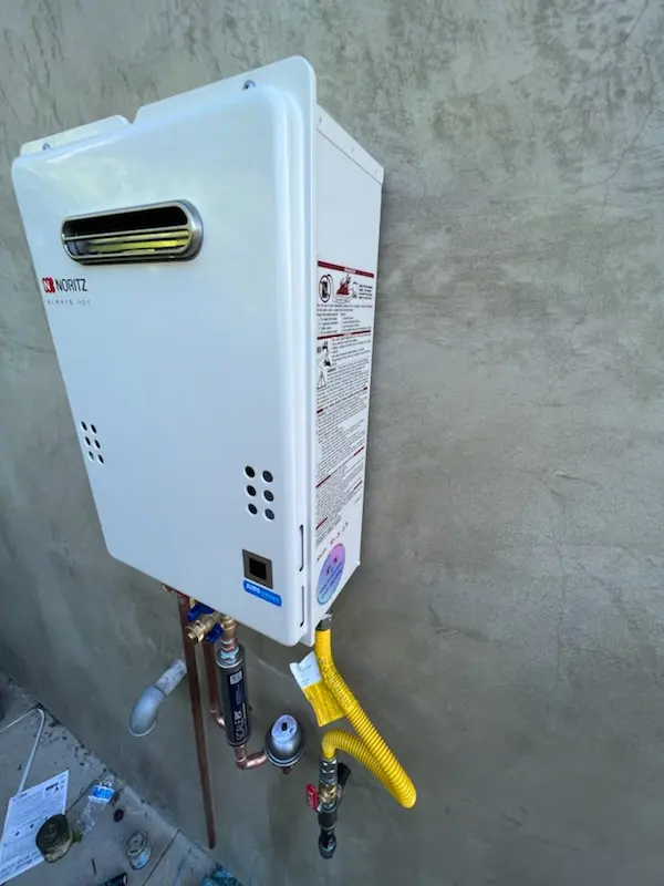 Tankless water heater installation for Gateway homes